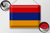 Blechschild Flagge Armenien 40x30cm Flag of Armenia