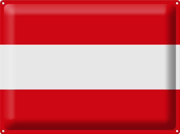 Blechschild Flagge Österreich 40x30cm Flag of Austria