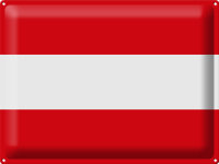 Blechschild Flagge Österreich 40x30cm Flag of Austria