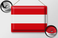 Blechschild Flagge Österreich 40x30cm Flag of Austria