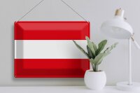Blechschild Flagge Österreich 40x30cm Flag of Austria