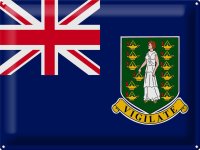 Blechschild Flagge Britische Jungferninseln 40x30cm Flag