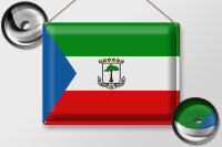 Blechschild Flagge Äquatorialguinea 40x30cm Flag