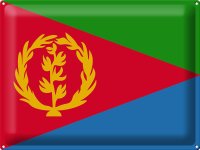 Blechschild Flagge Eritrea 40x30cm Flag of Eritrea