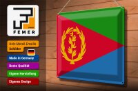 Blechschild Flagge Eritrea 40x30cm Flag of Eritrea