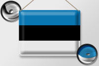 Blechschild Flagge Estland 40x30cm Flag of Estonia
