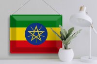 Blechschild Flagge Äthiopien 40x30cm Flag of Ethiopia