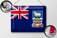 Blechschild Flagge Falklandinseln 40x30cm Falkland Islands