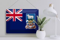 Blechschild Flagge Falklandinseln 40x30cm Falkland Islands