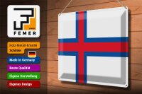 Blechschild Flagge Färöer 40x30cm Flag of the Faroe Islands