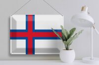 Blechschild Flagge Färöer 40x30cm Flag of the Faroe Islands