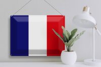 Blechschild Flagge Frankreich 40x30cm Flag of France