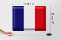 Blechschild Flagge Frankreich 40x30cm Flag of France