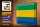 Blechschild Flagge Gabun 40x30cm Flag of Gabon