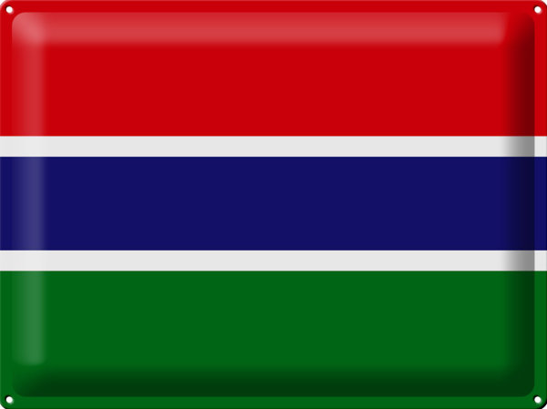 Blechschild Flagge Gambia 40x30cm Flag of the Gambia