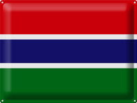 Blechschild Flagge Gambia 40x30cm Flag of the Gambia