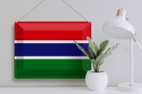 Blechschild Flagge Gambia 40x30cm Flag of the Gambia