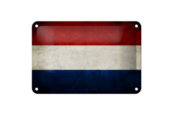 Blechschild Flagge 18x12cm Niederlande Holland Fahne