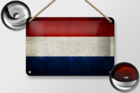 Blechschild Flagge 18x12cm Niederlande Holland Fahne