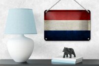 Blechschild Flagge 18x12cm Niederlande Holland Fahne