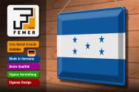 Blechschild Flagge Hondura 40x30cm Flag of Honduras