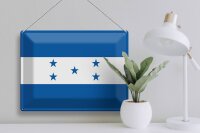Blechschild Flagge Hondura 40x30cm Flag of Honduras