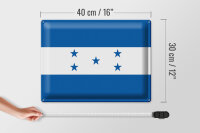 Blechschild Flagge Hondura 40x30cm Flag of Honduras