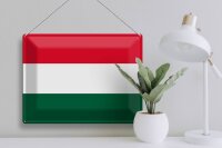 Blechschild Flagge Ungarn 40x30cm Flag of Hungary