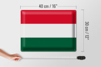 Blechschild Flagge Ungarn 40x30cm Flag of Hungary