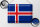 Blechschild Flagge Island 40x30cm Flag of Iceland