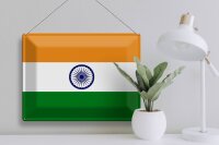 Blechschild Flagge Indien 40x30cm Flag of India