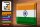Blechschild Flagge Indien 40x30cm Flag of India