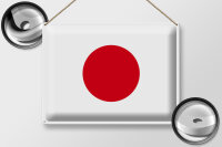 Blechschild Flagge Japan 40x30cm Flag of Japan