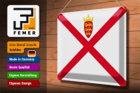 Blechschild Flagge Jersey 40x30cm Flag of Jersey