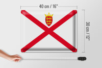 Blechschild Flagge Jersey 40x30cm Flag of Jersey