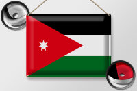 Blechschild Flagge Jordanien 40x30cm Flag of Jordan