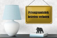 Blechschild Hinweis 18x12cm Privatgrundstück betreten