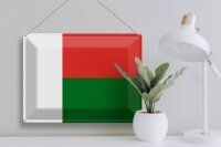 Blechschild Flagge Madagaskar 40x30cm Flag of Madagascar