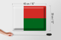 Blechschild Flagge Madagaskar 40x30cm Flag of Madagascar