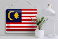 Blechschild Flagge Malaysia 40x30cm Flag of Malaysia