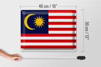 Blechschild Flagge Malaysia 40x30cm Flag of Malaysia