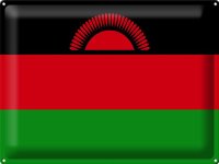 Blechschild Flagge Malawi 40x30cm Flag of Malawi