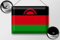 Blechschild Flagge Malawi 40x30cm Flag of Malawi