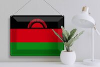 Blechschild Flagge Malawi 40x30cm Flag of Malawi