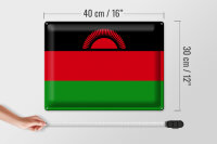 Blechschild Flagge Malawi 40x30cm Flag of Malawi