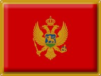 Blechschild Flagge Montenegro 40x30cm Flag of Montenegro