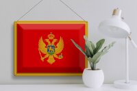 Blechschild Flagge Montenegro 40x30cm Flag of Montenegro