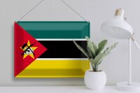 Blechschild Flagge Mosambik 40x30cm Flag of Mozambique