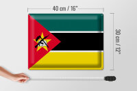 Blechschild Flagge Mosambik 40x30cm Flag of Mozambique