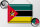 Blechschild Flagge Mosambik 40x30cm Flag of Mozambique